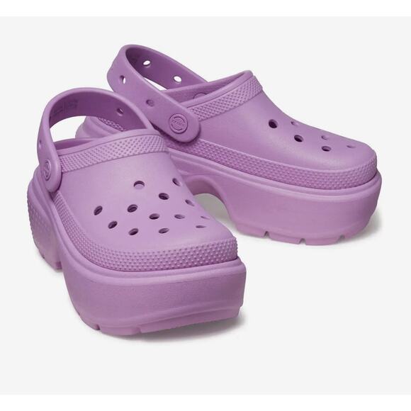 Crocs Women's Stomp Platform Style Clog Slip On Shoes Size M7/W9 Bubble Purple - Picture 1 of 6